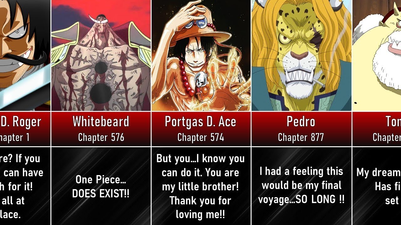 who dies in one piece