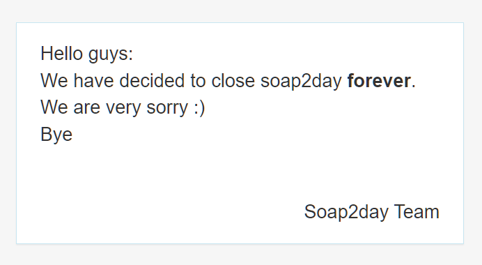 why was soap2day closed