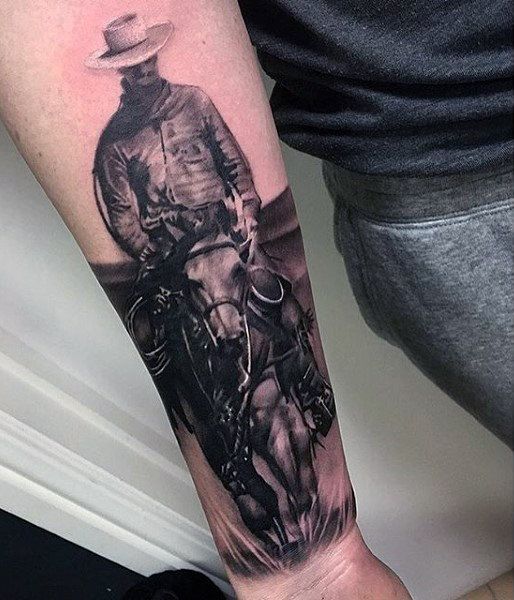 wild west sleeve tattoo