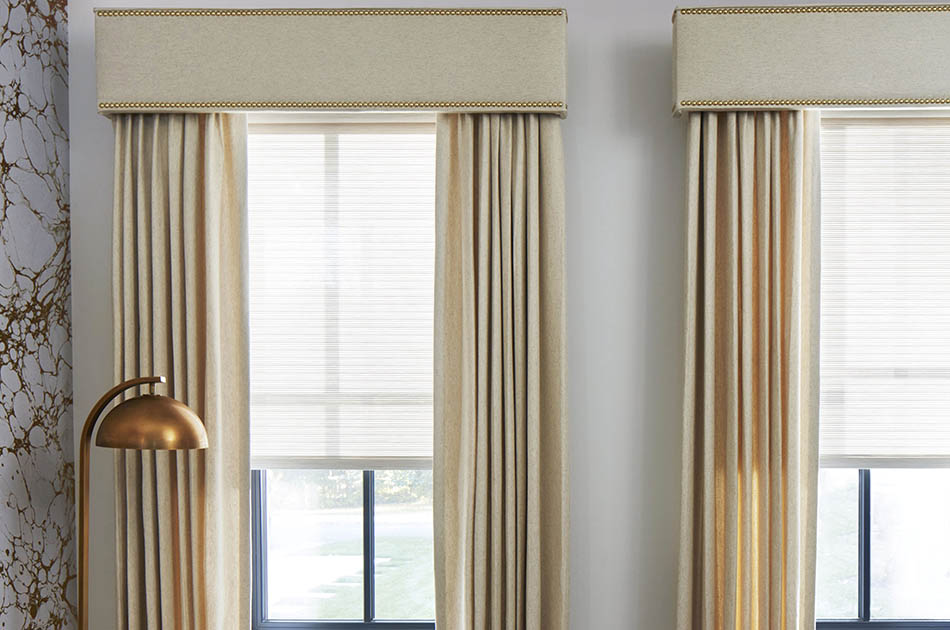 window valance and curtain