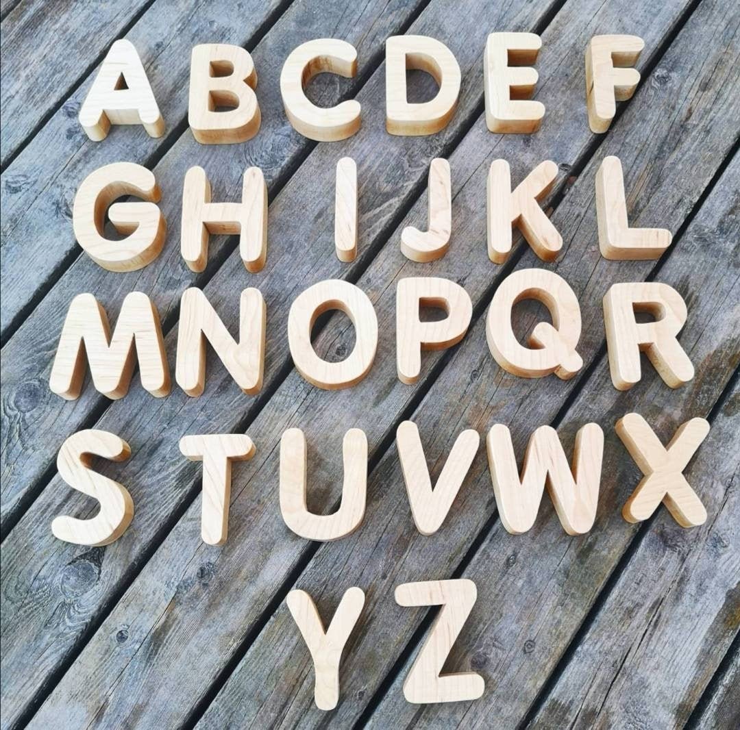 wood alphabet letters