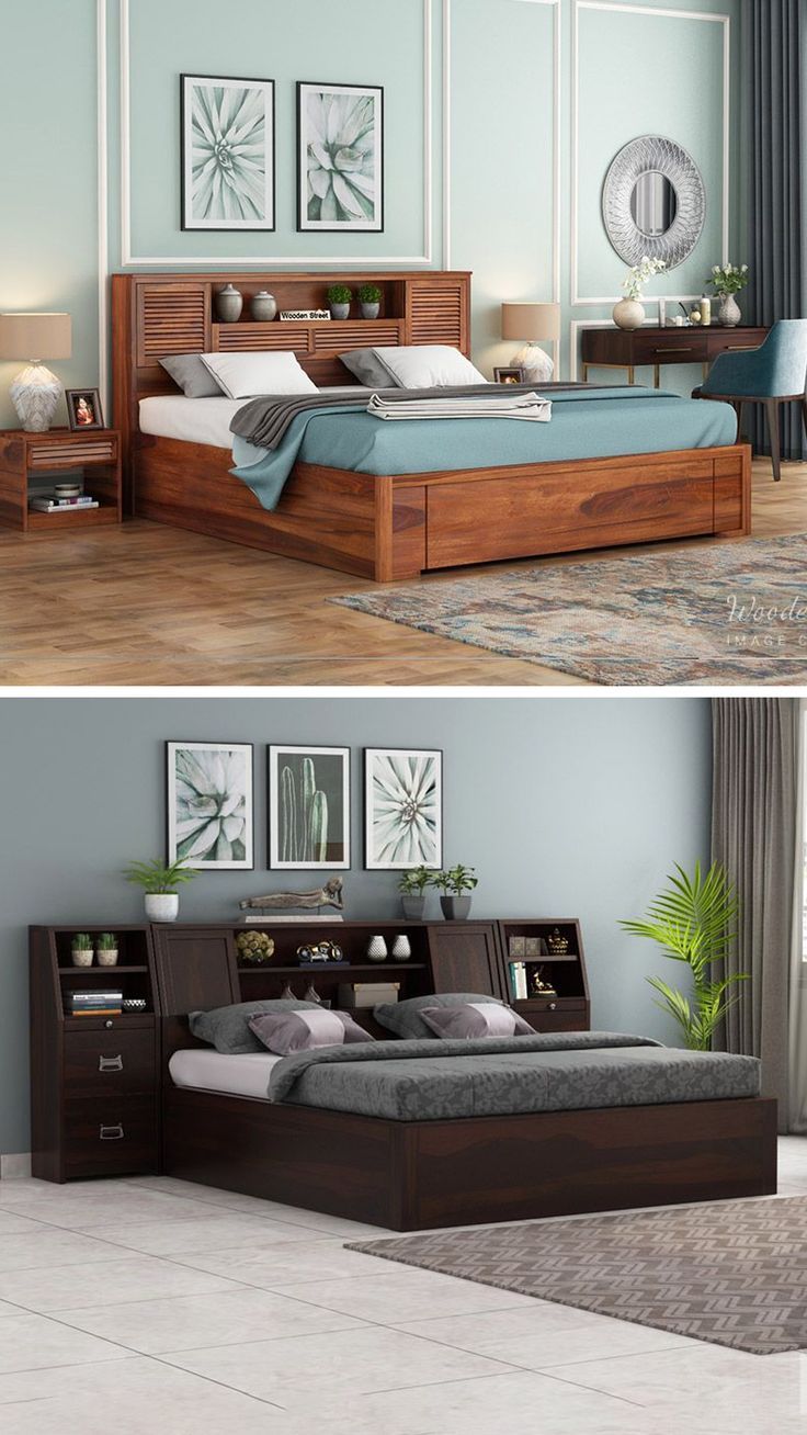 wooden bed design pinterest