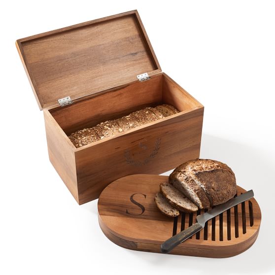 wooden bread boxes