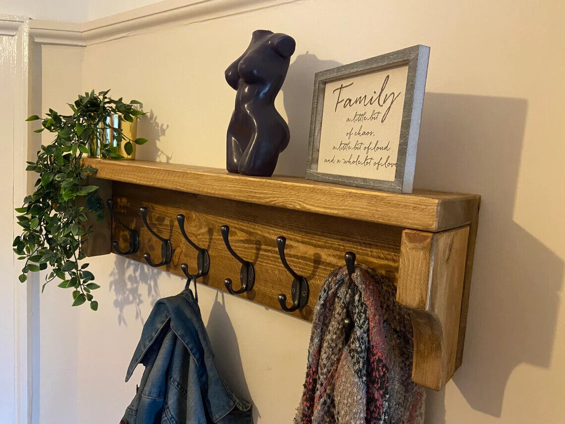 wooden coat rack for wall