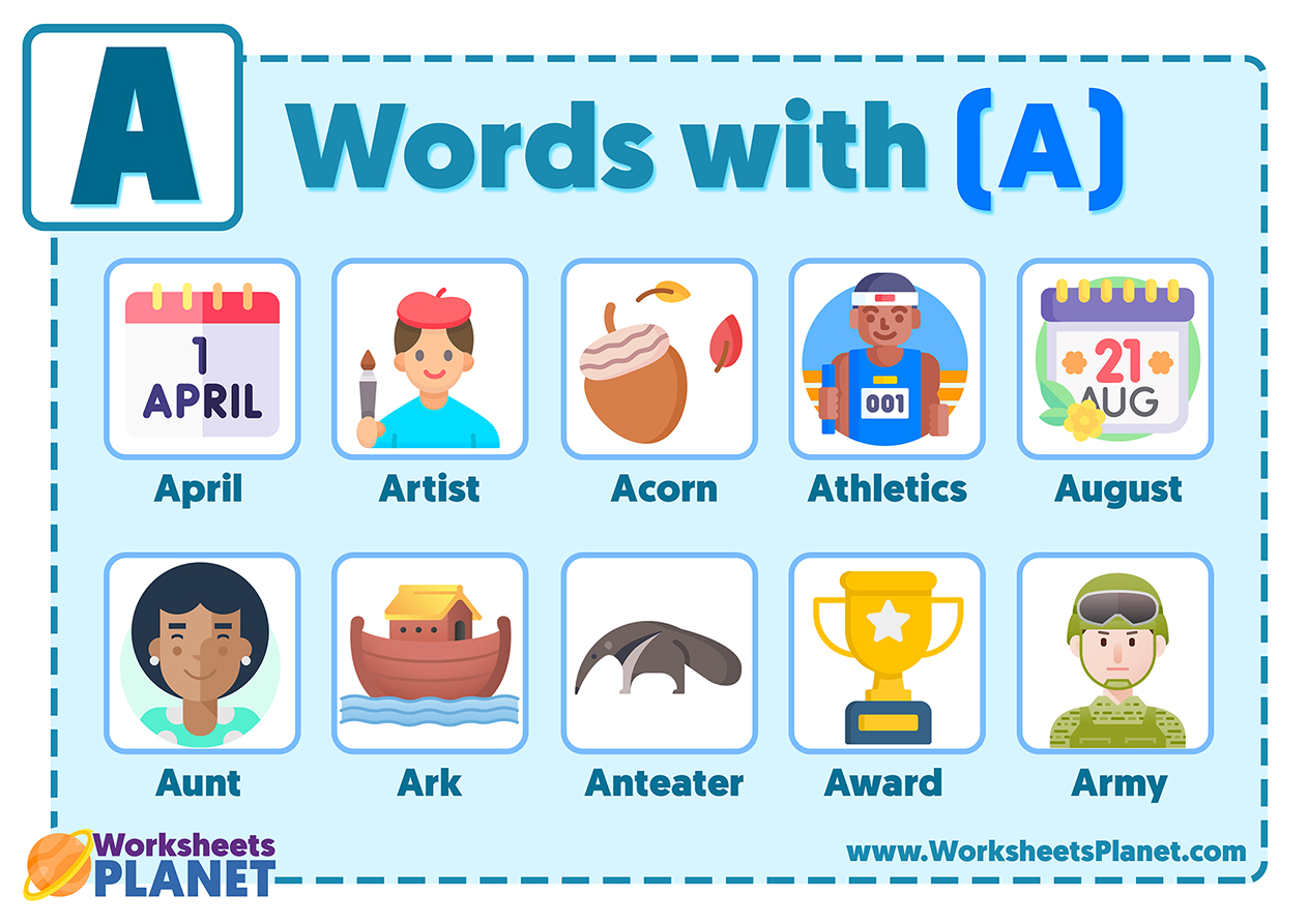 words that begin with the letter a