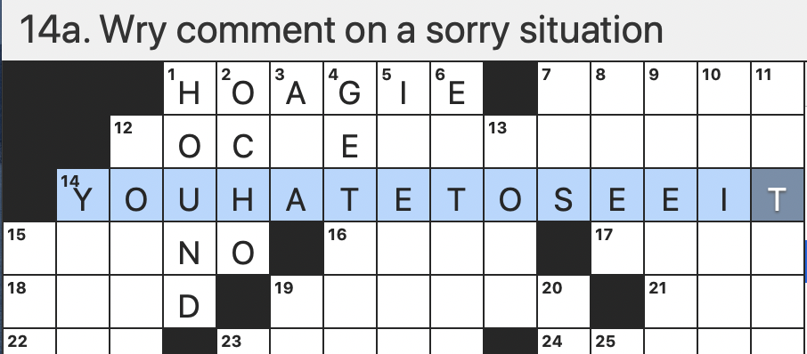 wry crossword clue