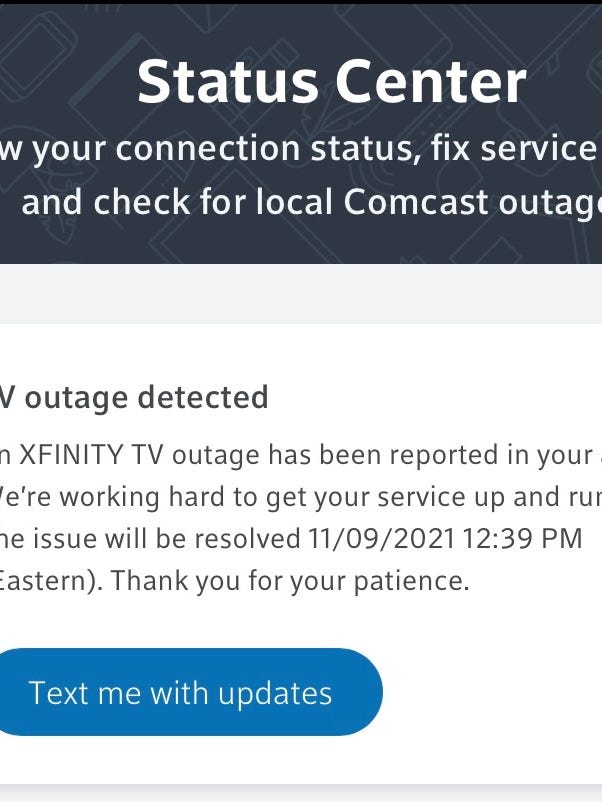 xfinity outages