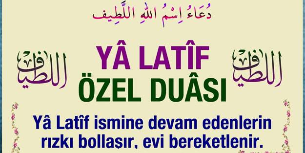 ya latif fazileti ve sırları