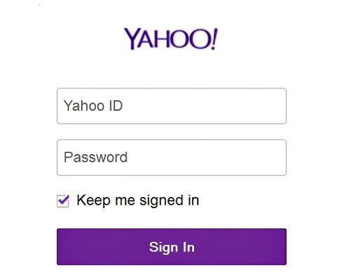 yahoo email log in