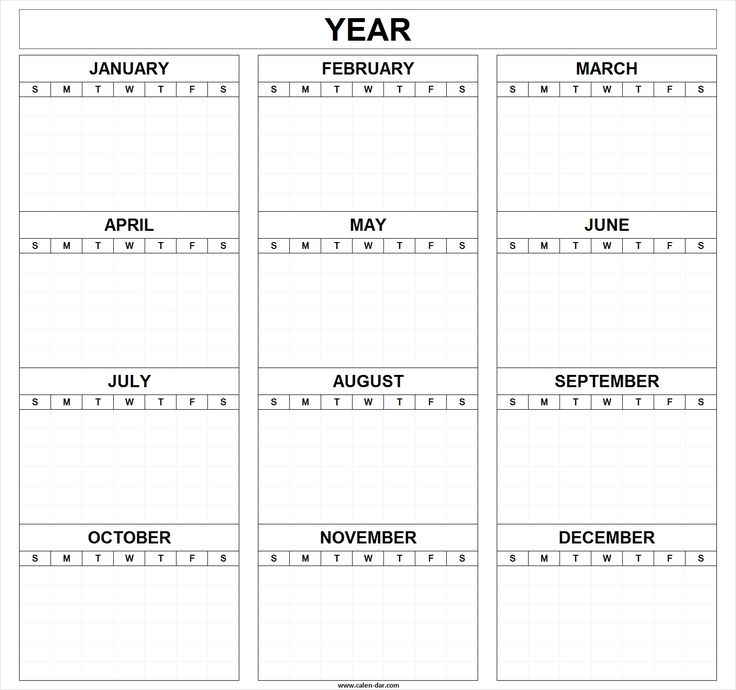 year calendar template