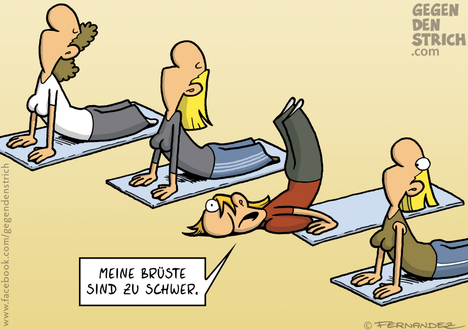 yoga cartoon lustig