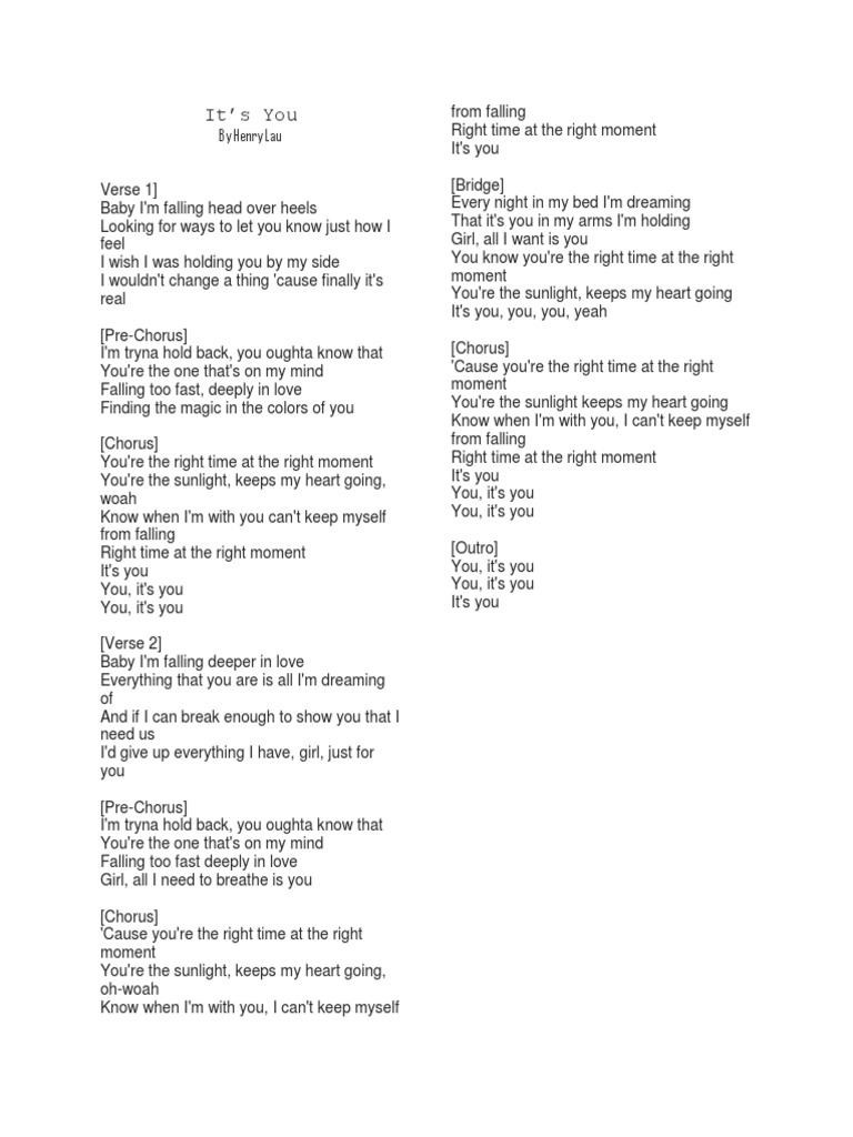 you lyrics