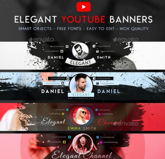 youtube banner psd