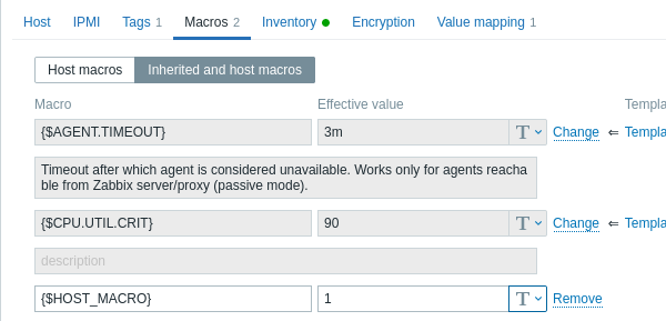 zabbix host information was changed on